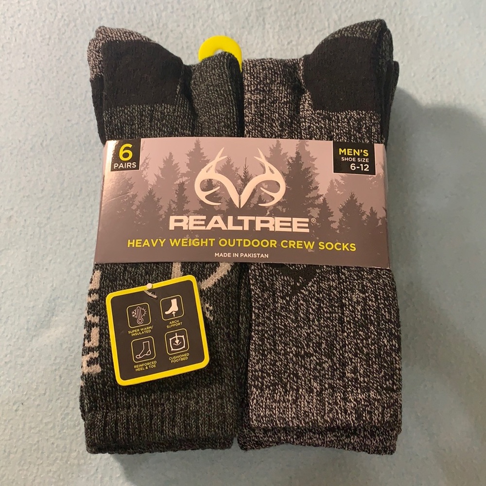 REALTREE Men’s Crew Socks - shoe size 6-12